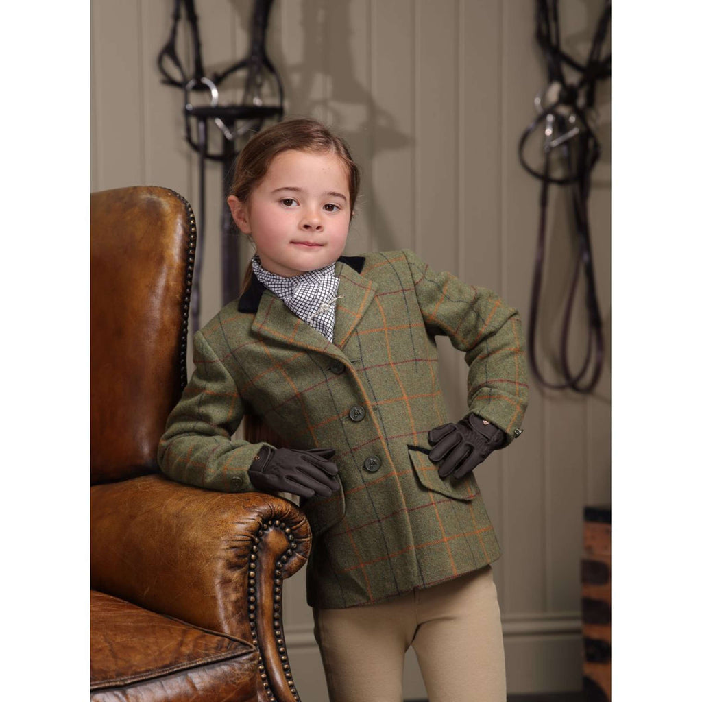 Aubrion by Shires Chaqueta de Competición Saratoga Niños Rojo/Amarillo/Azul Check