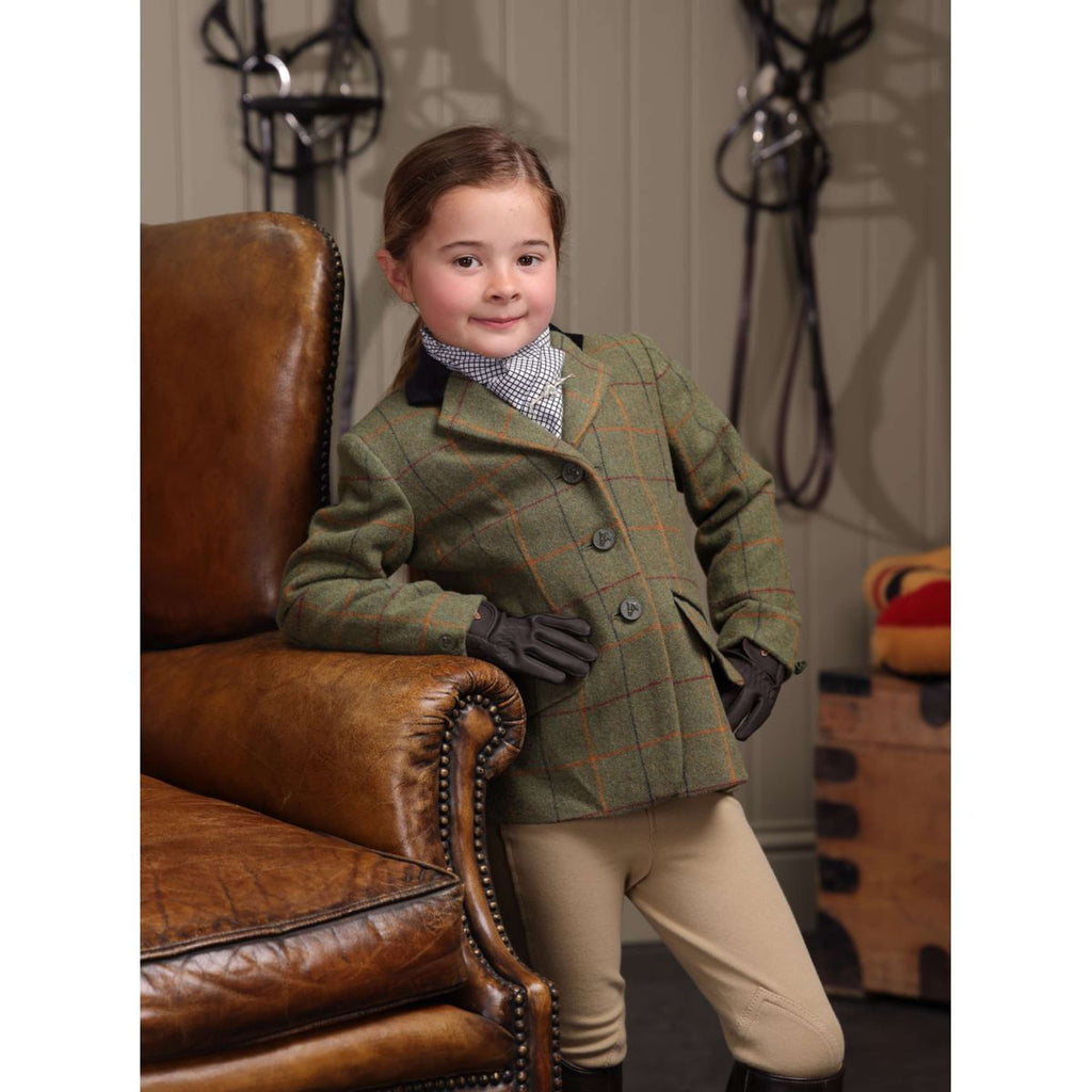 Aubrion by Shires Chaqueta de Competición Saratoga Niños Rojo/Amarillo/Azul Check