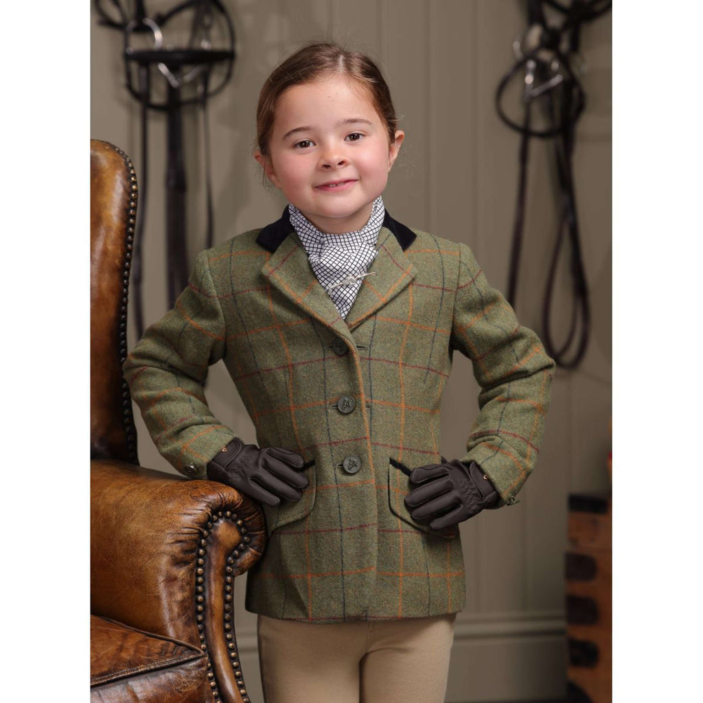 Aubrion by Shires Chaqueta de Competición Saratoga Niños Rojo/Amarillo/Azul Check