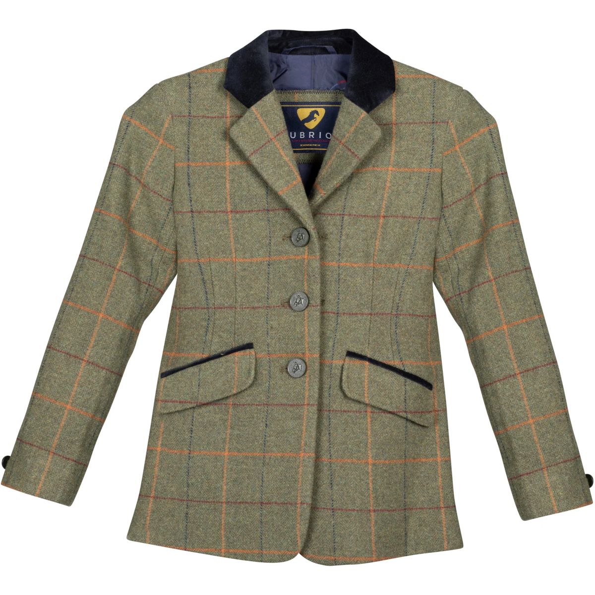 Aubrion by Shires Chaqueta de Competición Saratoga Niños Rojo/Amarillo/Azul Check