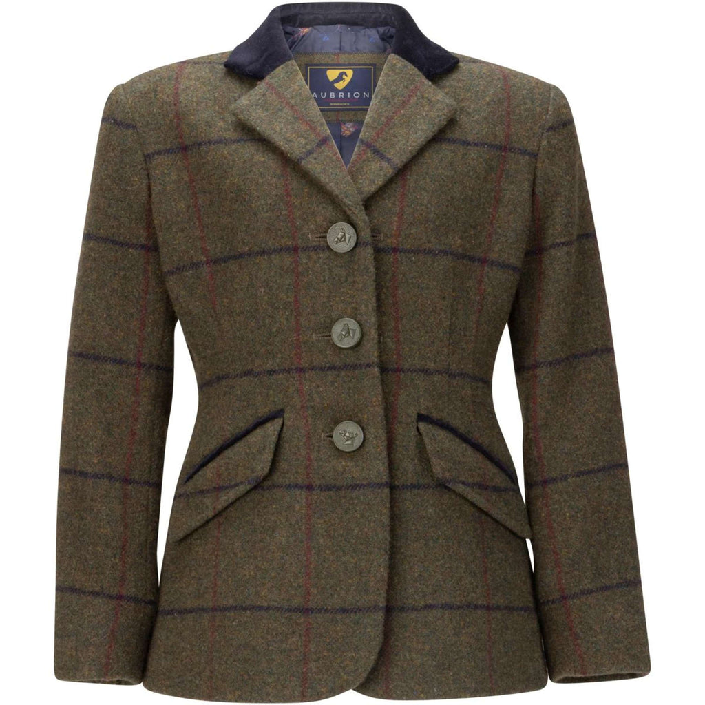 Aubrion by Shires Chaqueta de Competición Saratoga Niños Spruce Verde Check