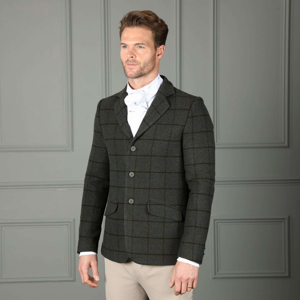 Aubrion by Shires Chaqueta de Competición Saratoga Hombres Verde Oscuro Check