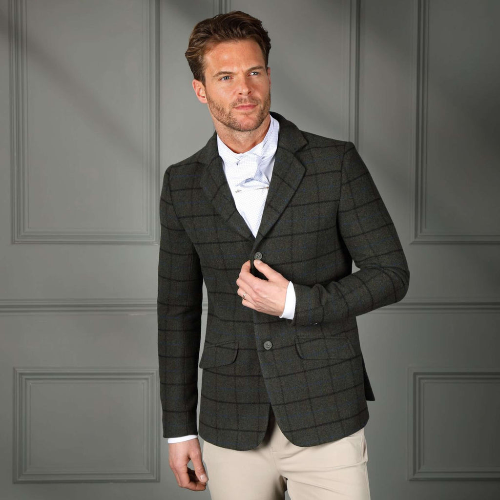 Aubrion by Shires Chaqueta de Competición Saratoga Hombres Verde Oscuro Check