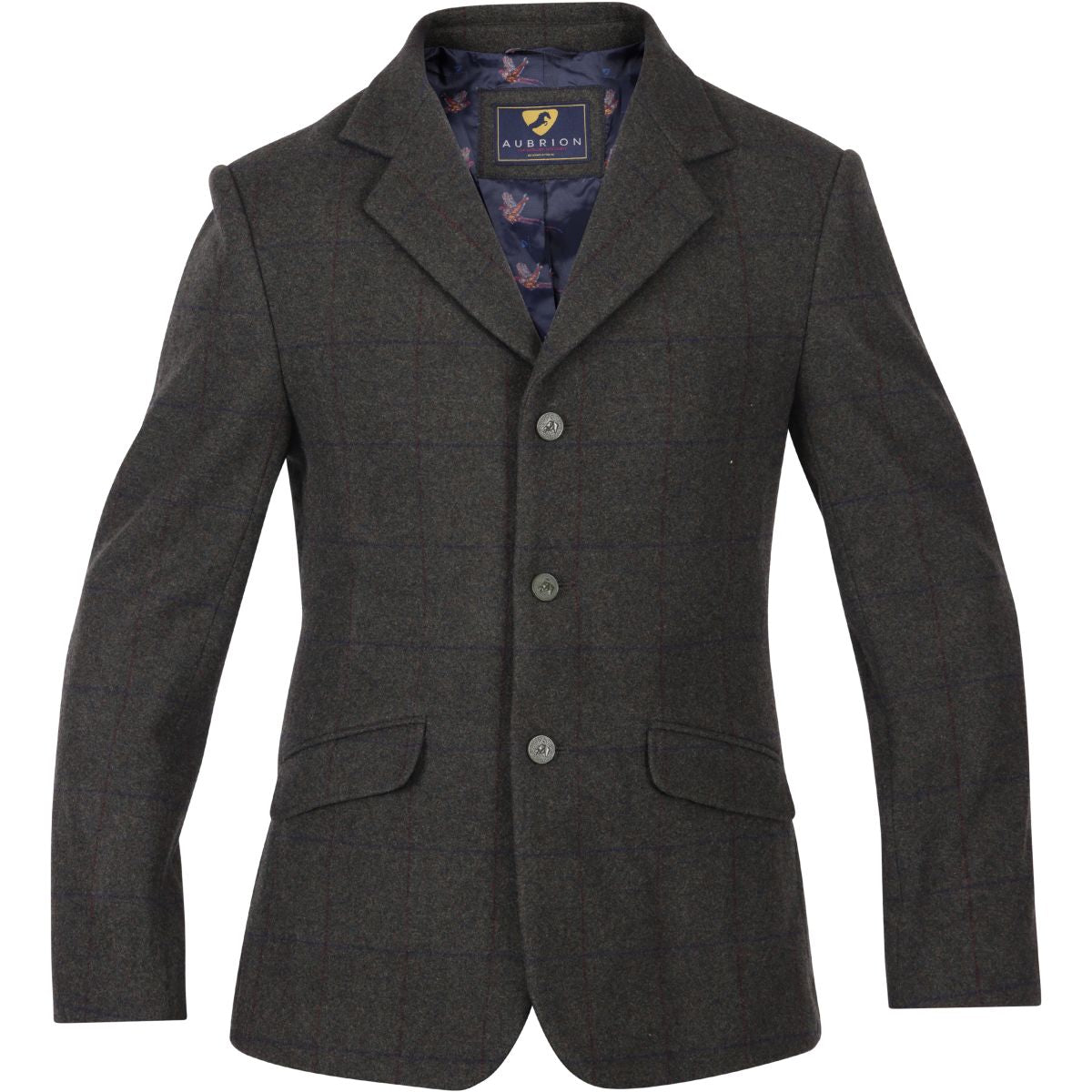 Aubrion by Shires Chaqueta de Competición Saratoga Hombres Elm Verde Check