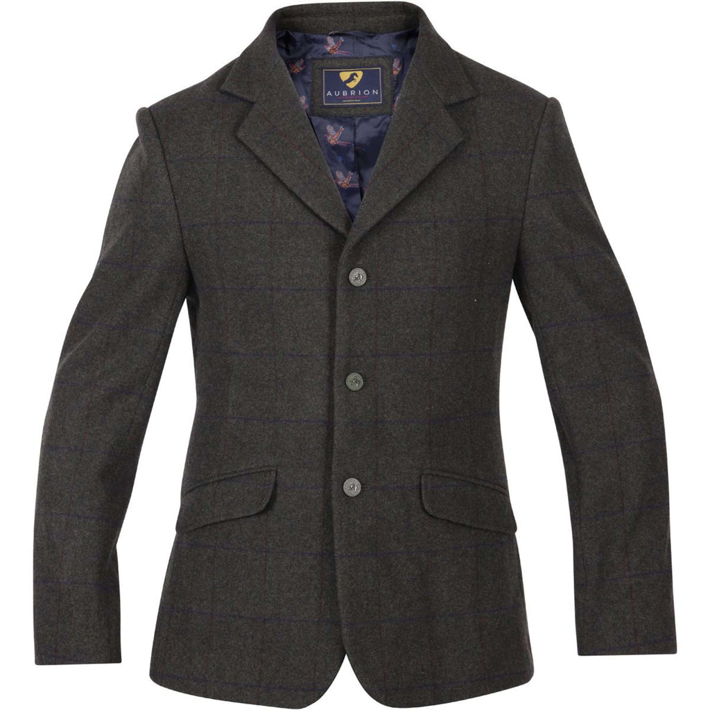 Aubrion by Shires Chaqueta de Competición Saratoga Hombres Elm Verde Check