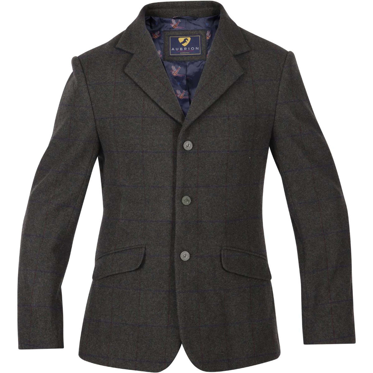 Aubrion by Shires Chaqueta de Competición Saratoga Hombres Elm Verde Check