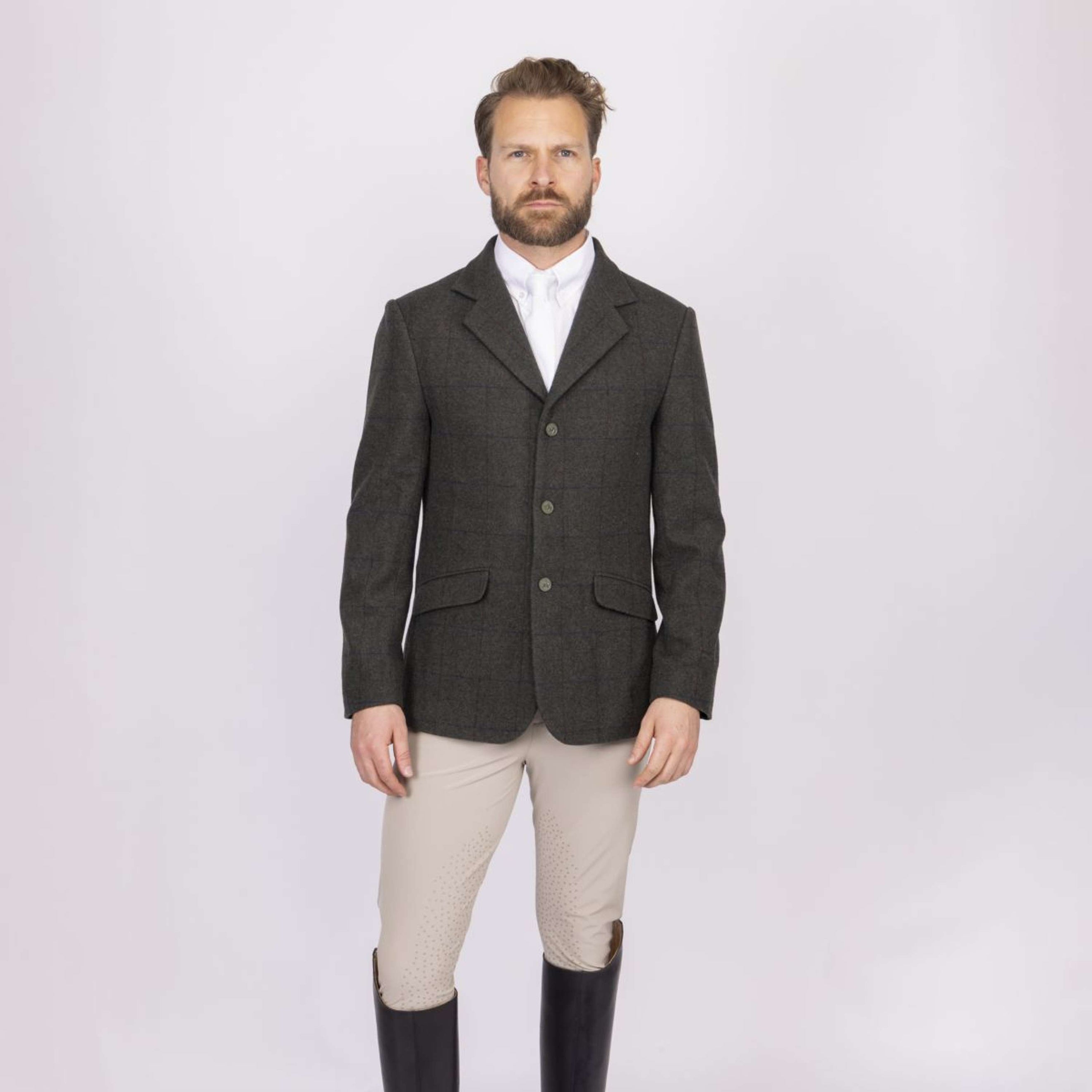 Aubrion by Shires Chaqueta de Competición Saratoga Hombres Elm Verde Check