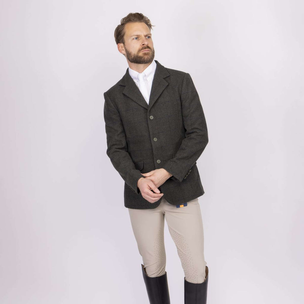 Aubrion by Shires Chaqueta de Competición Saratoga Hombres Elm Verde Check