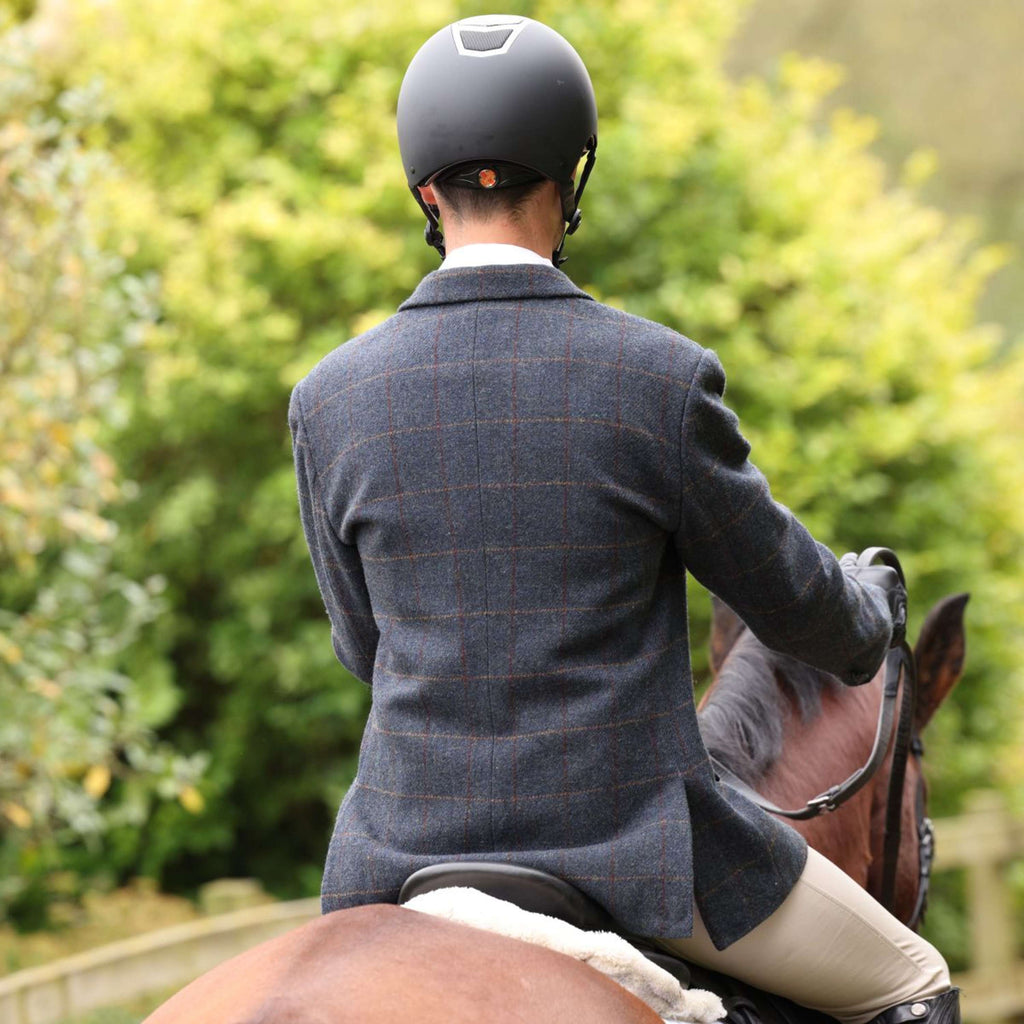 Aubrion by Shires Chaqueta de Competición Saratoga Hombres Juniper Navy Check