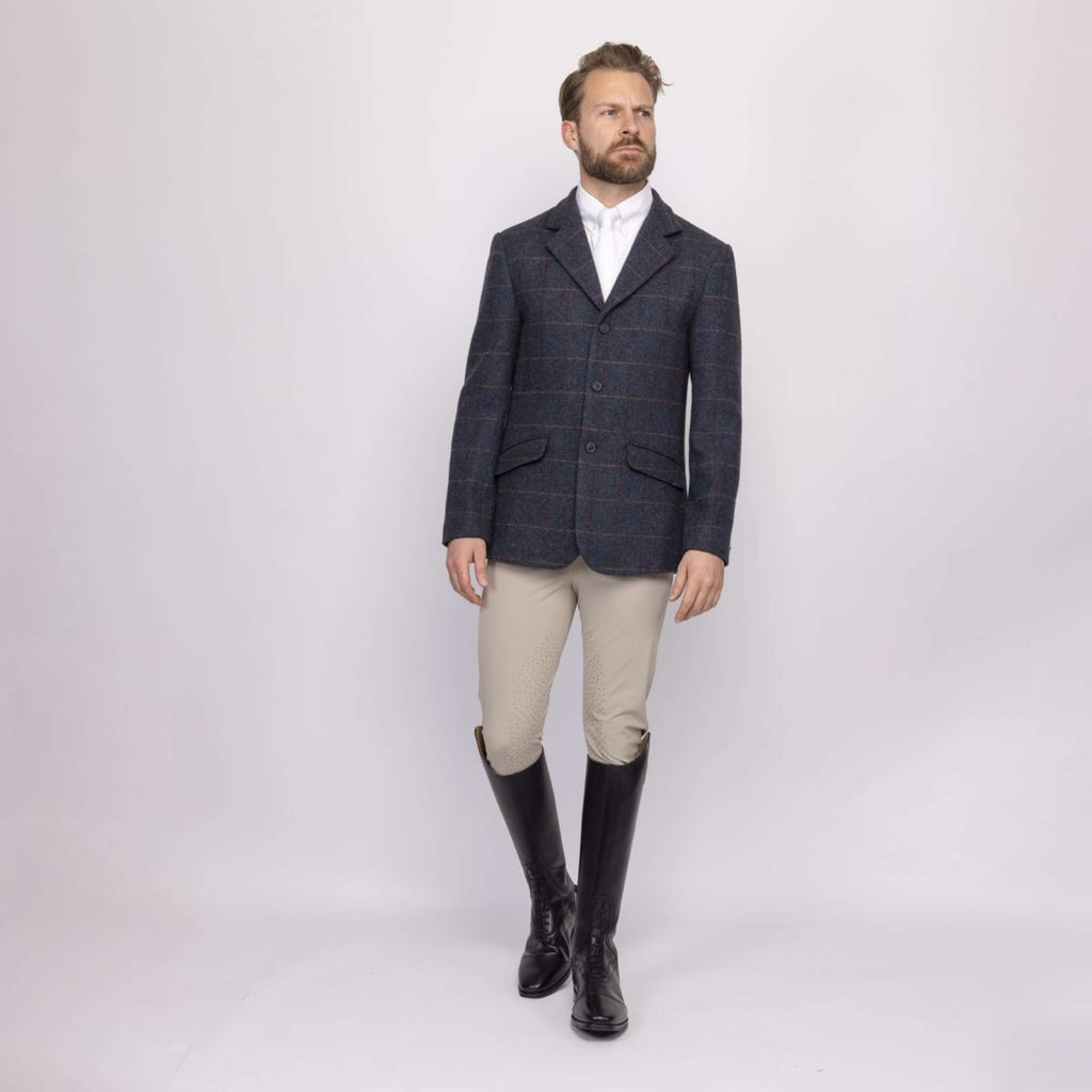 Aubrion by Shires Chaqueta de Competición Saratoga Hombres Juniper Navy Check