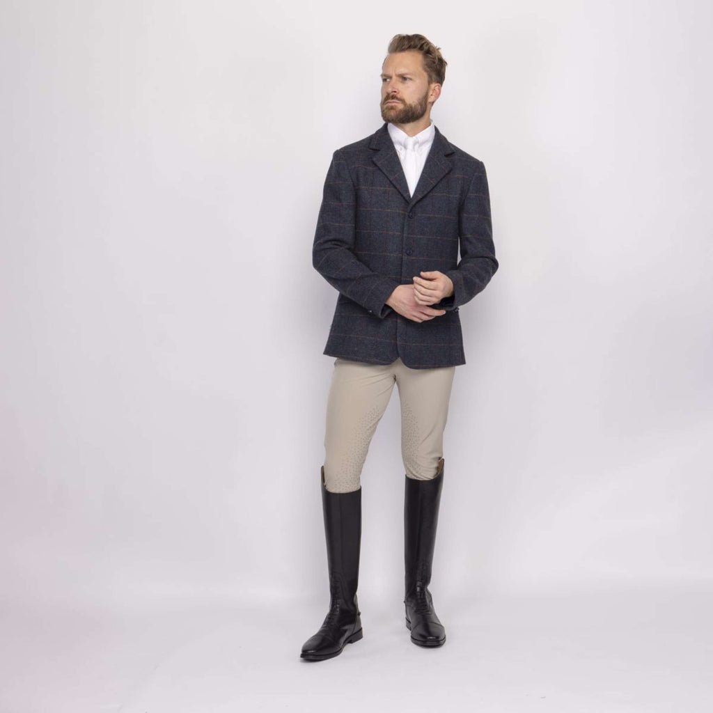 Aubrion by Shires Chaqueta de Competición Saratoga Hombres Juniper Navy Check