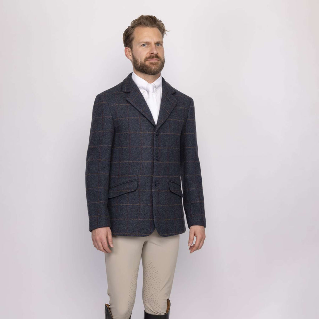 Aubrion by Shires Chaqueta de Competición Saratoga Hombres Juniper Navy Check