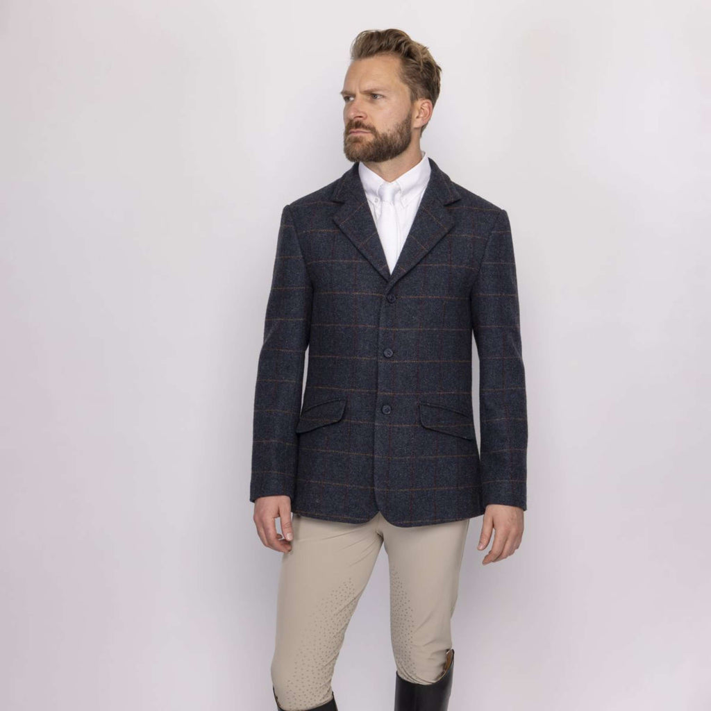 Aubrion by Shires Chaqueta de Competición Saratoga Hombres Juniper Navy Check