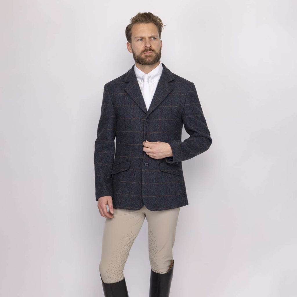 Aubrion by Shires Chaqueta de Competición Saratoga Hombres Juniper Navy Check
