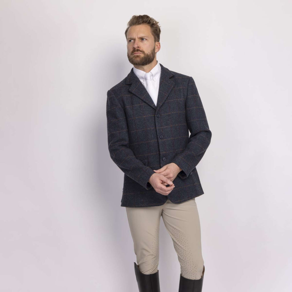 Aubrion by Shires Chaqueta de Competición Saratoga Hombres Juniper Navy Check