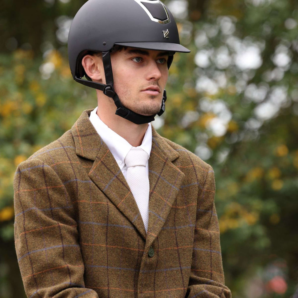 Aubrion by Shires Chaqueta de Competición Saratoga Hombres Marron Roble Check