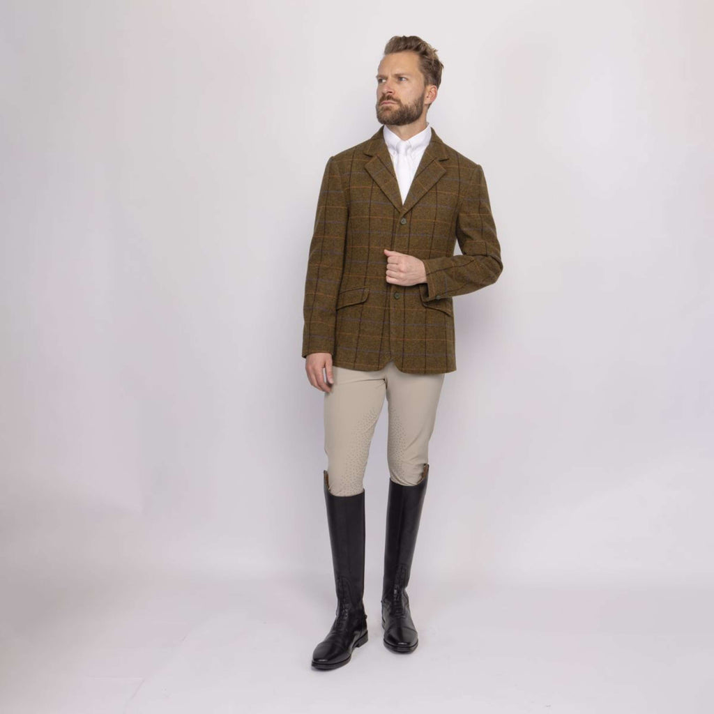 Aubrion by Shires Chaqueta de Competición Saratoga Hombres Marron Roble Check