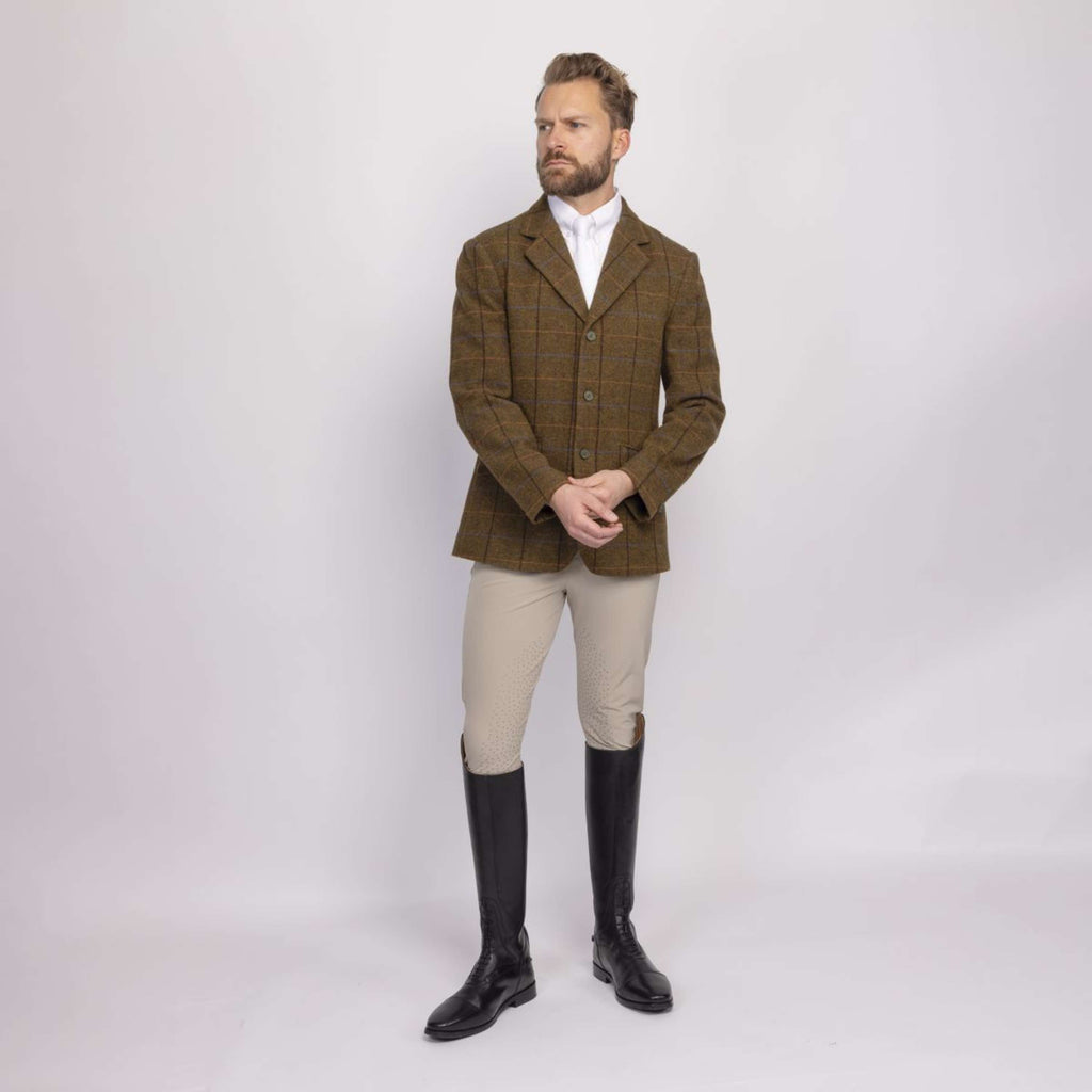 Aubrion by Shires Chaqueta de Competición Saratoga Hombres Marron Roble Check