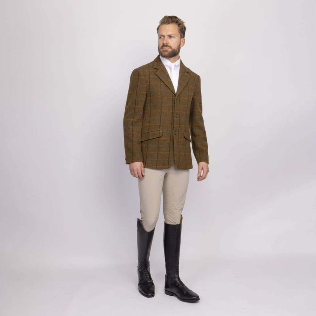 Aubrion by Shires Chaqueta de Competición Saratoga Hombres Marron Roble Check