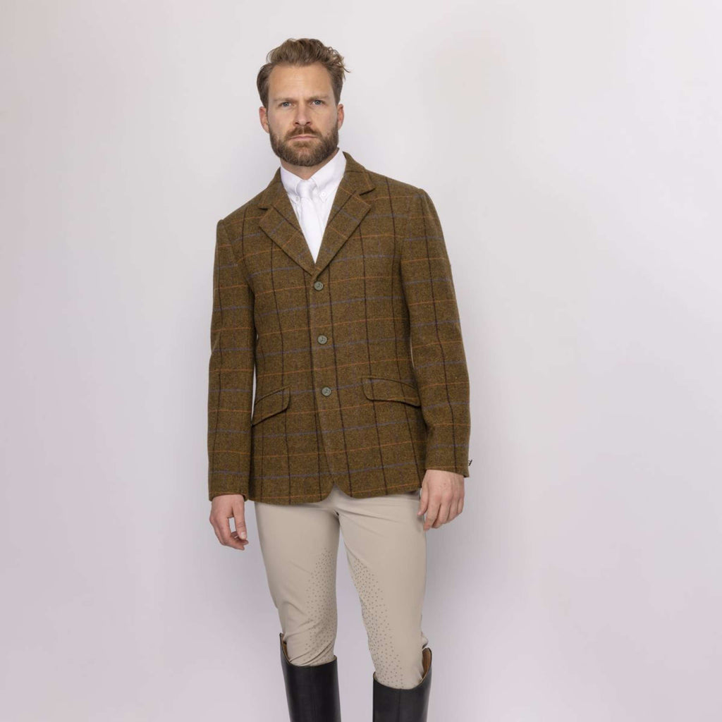Aubrion by Shires Chaqueta de Competición Saratoga Hombres Marron Roble Check
