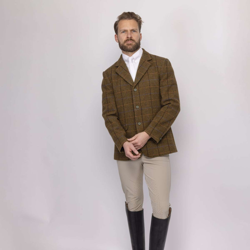 Aubrion by Shires Chaqueta de Competición Saratoga Hombres Marron Roble Check