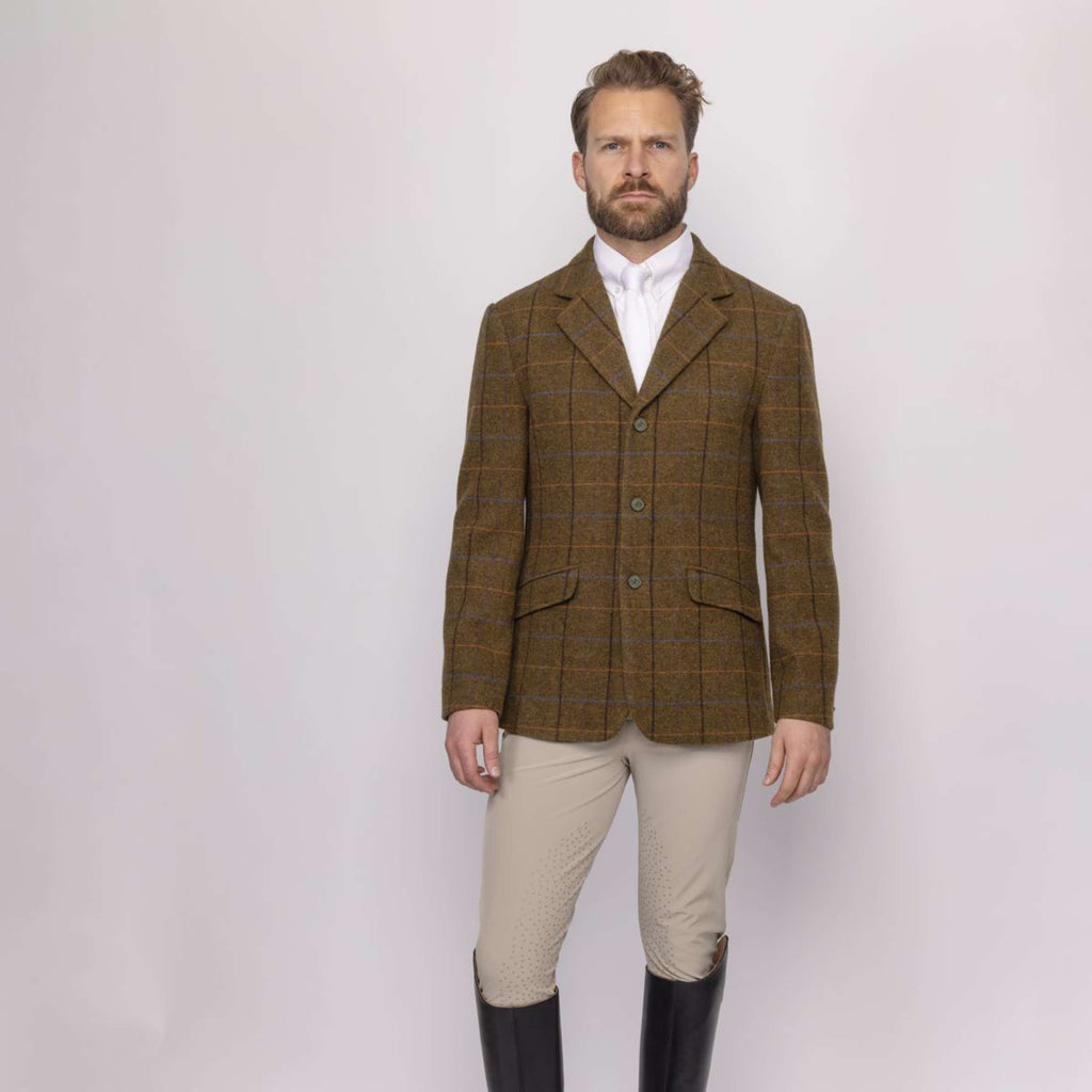 Aubrion by Shires Chaqueta de Competición Saratoga Hombres Marron Roble Check