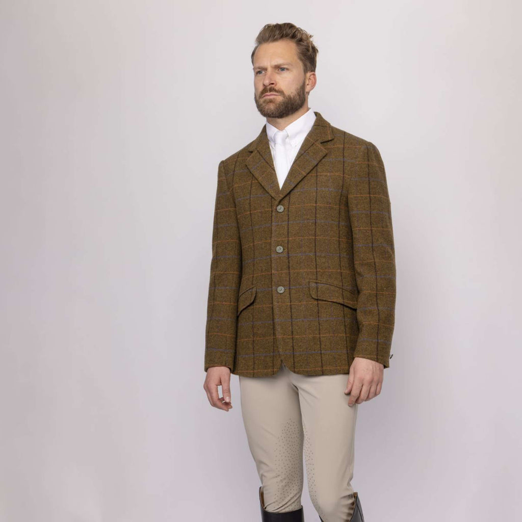 Aubrion by Shires Chaqueta de Competición Saratoga Hombres Marron Roble Check