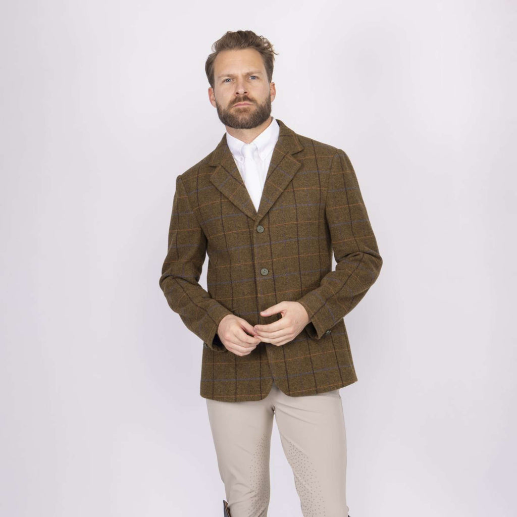 Aubrion by Shires Chaqueta de Competición Saratoga Hombres Marron Roble Check