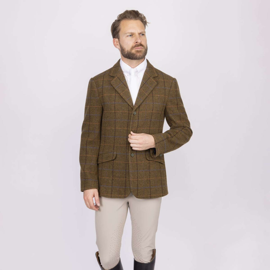 Aubrion by Shires Chaqueta de Competición Saratoga Hombres Marron Roble Check