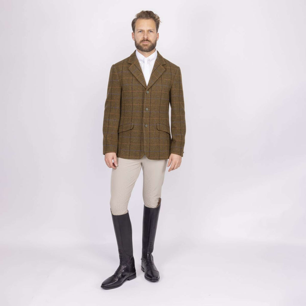 Aubrion by Shires Chaqueta de Competición Saratoga Hombres Marron Roble Check