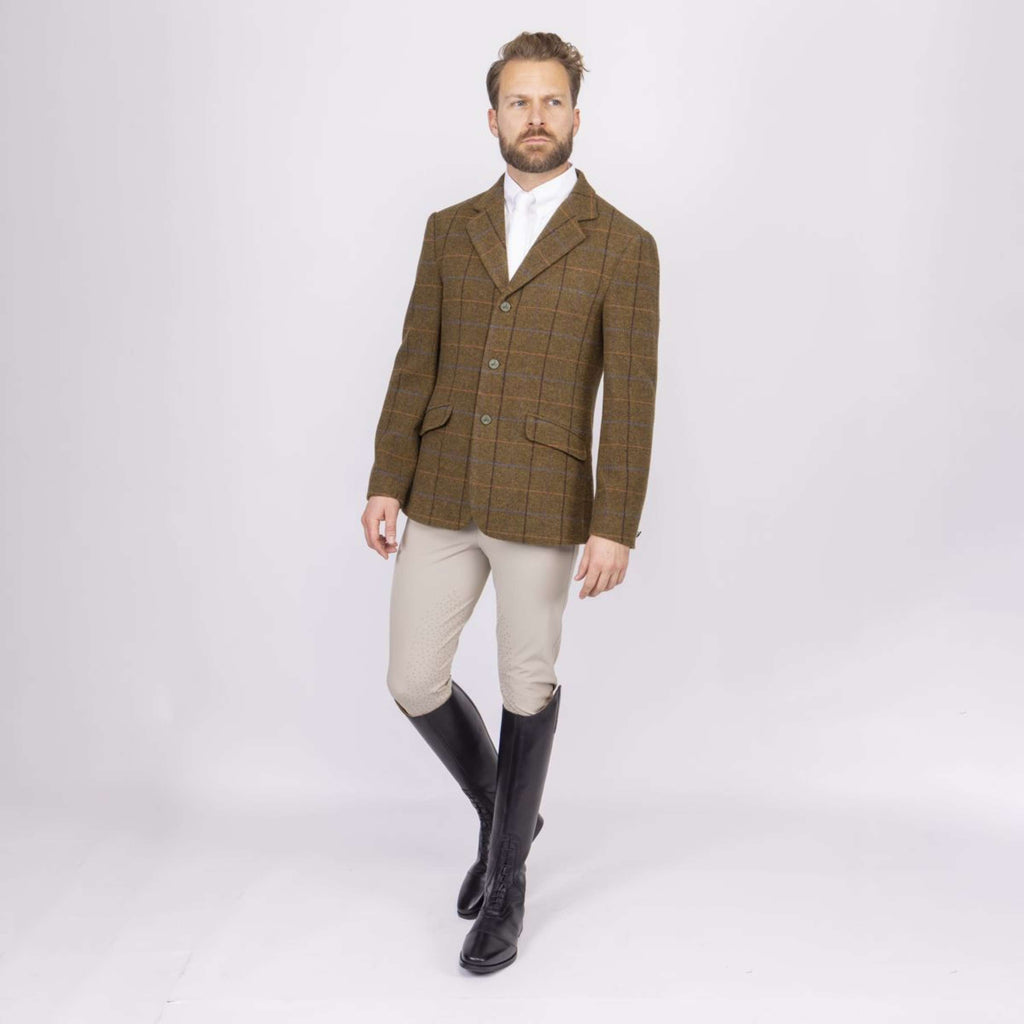 Aubrion by Shires Chaqueta de Competición Saratoga Hombres Marron Roble Check
