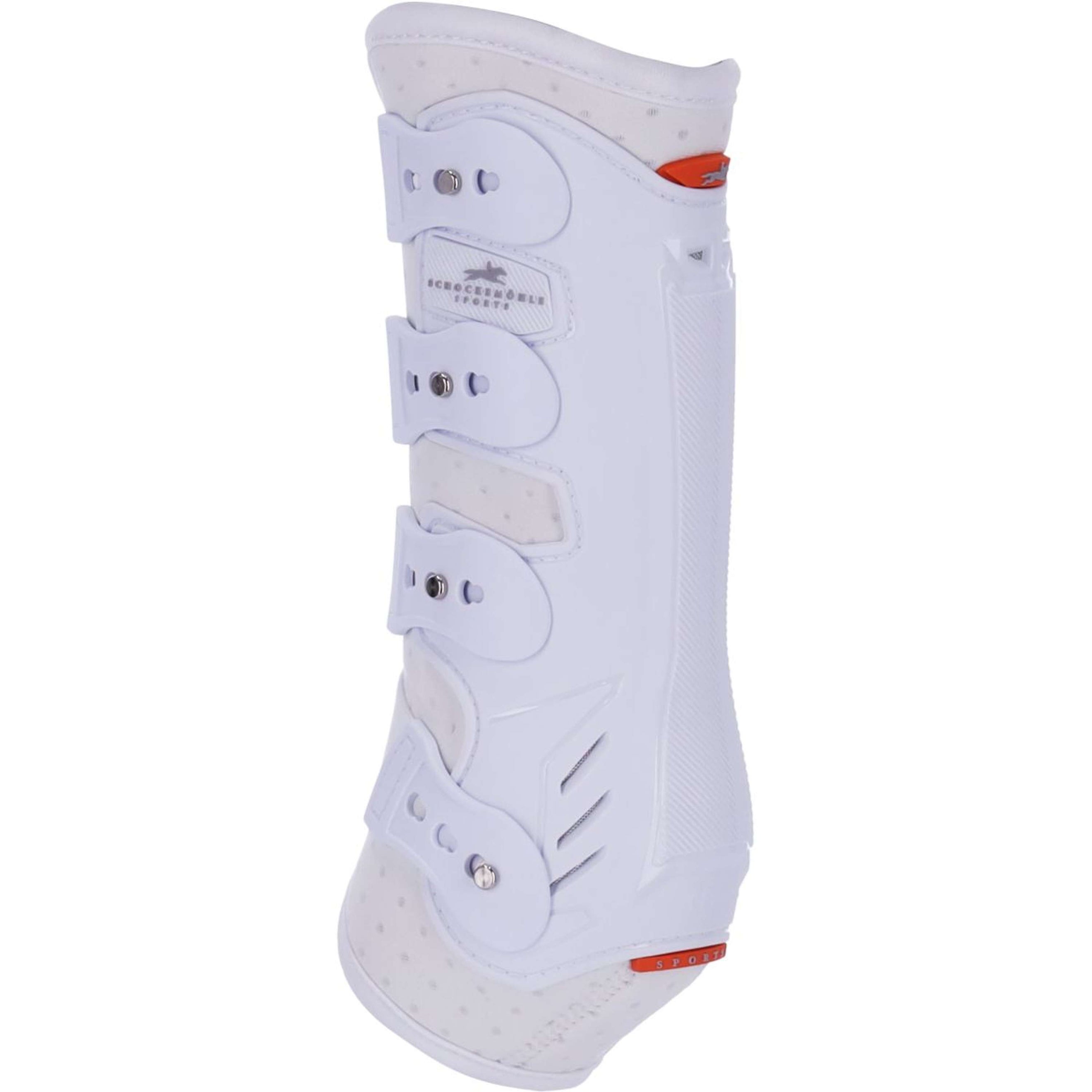 Schockemöhle Botas para tendones Air Flow Dressage Español: Atrás Blanco Schockemöhle Botas para tendones Air Flow Dressage Español: Atrás Blanco