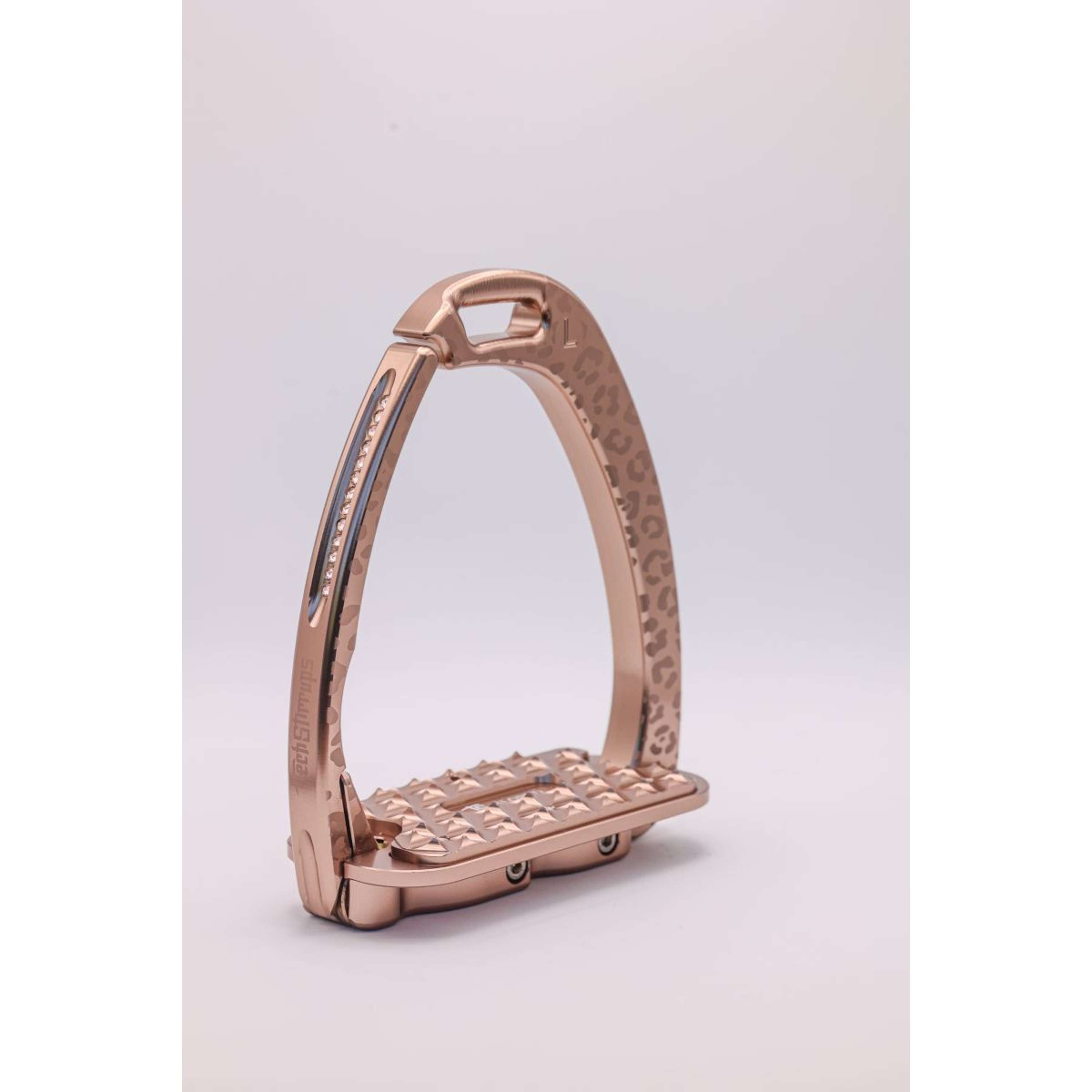 Tech Stirrups Estribos Venice Sloped EVO Leopard Rosegold