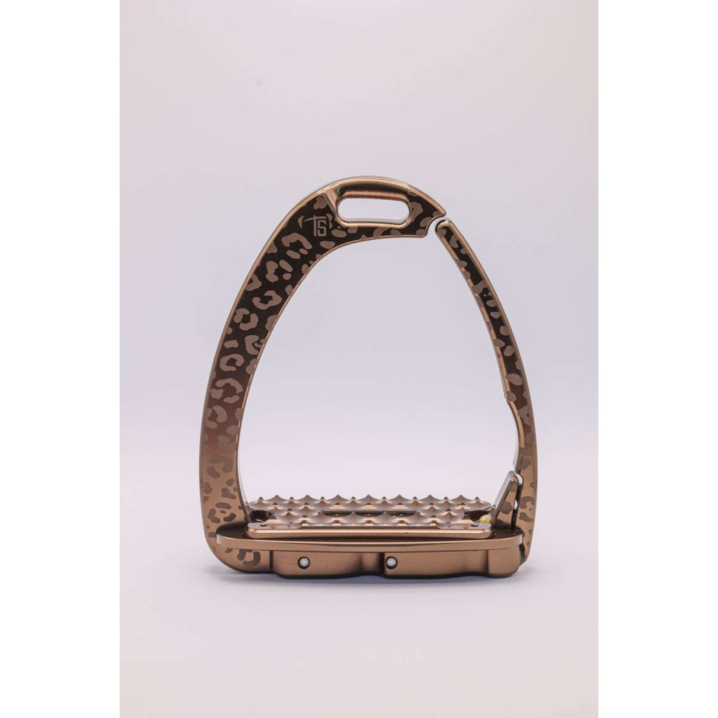 Tech Stirrups Estribos Venice Children Leopard Brown