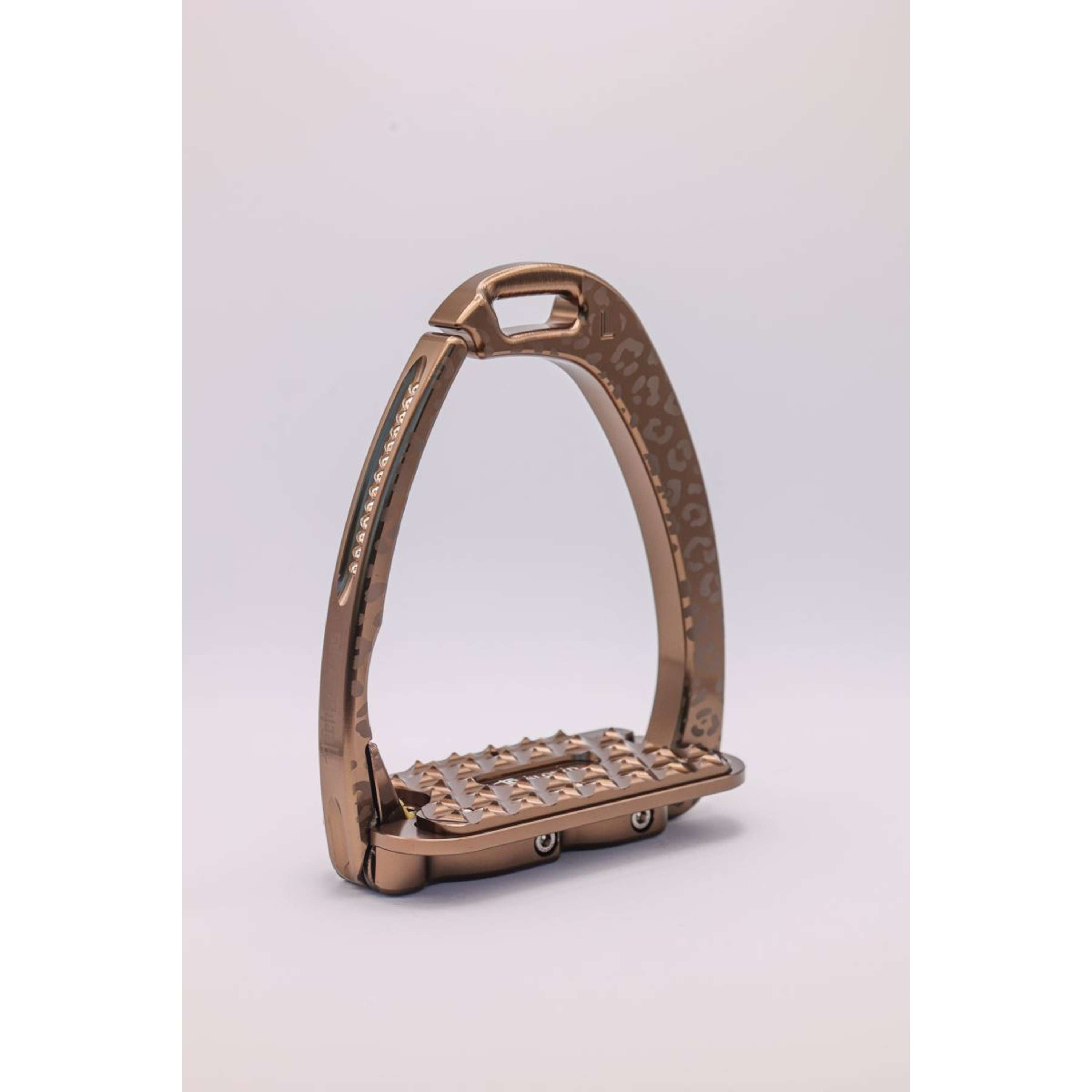 Tech Stirrups Estribos Venice Sloped EVO Leopard Rosegold