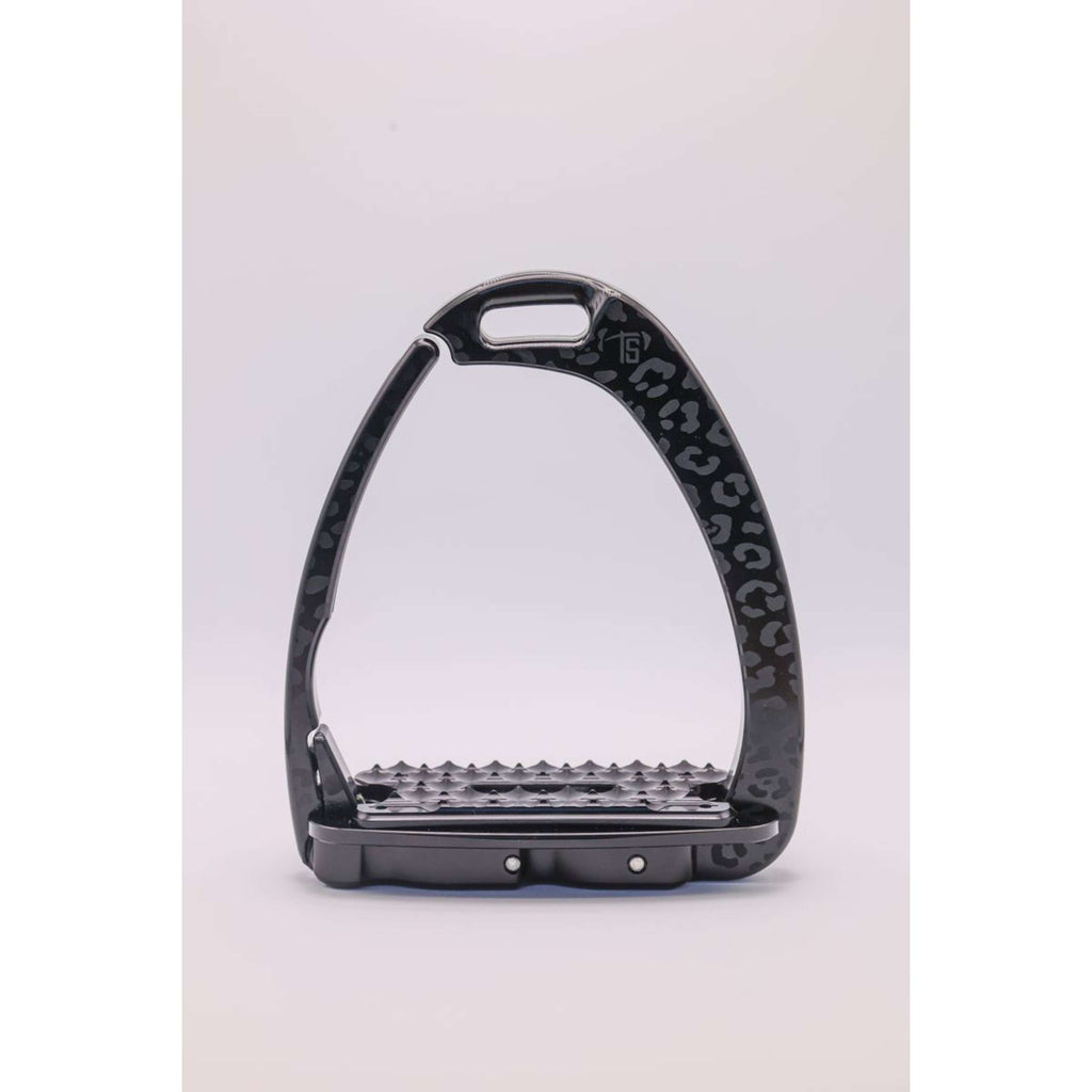 Tech Stirrups Estribos Venice Children Leopard Black