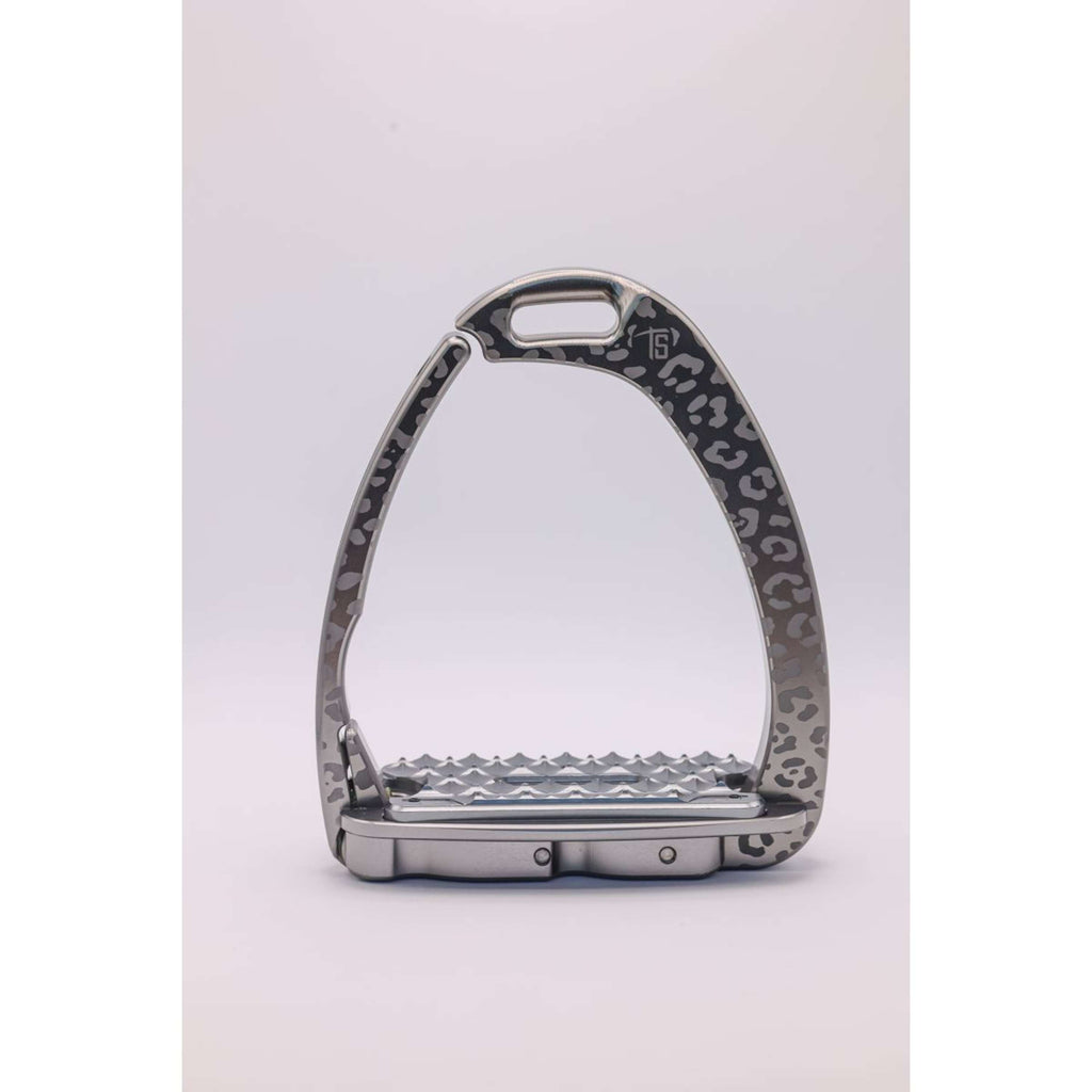 Tech Stirrups Estribos Venice Children Leopard Titanium
