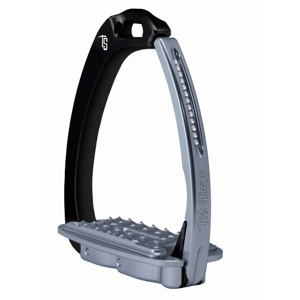 Tech Stirrups Estribos Venice Sloped Evo Swarovski Negro/Titanio