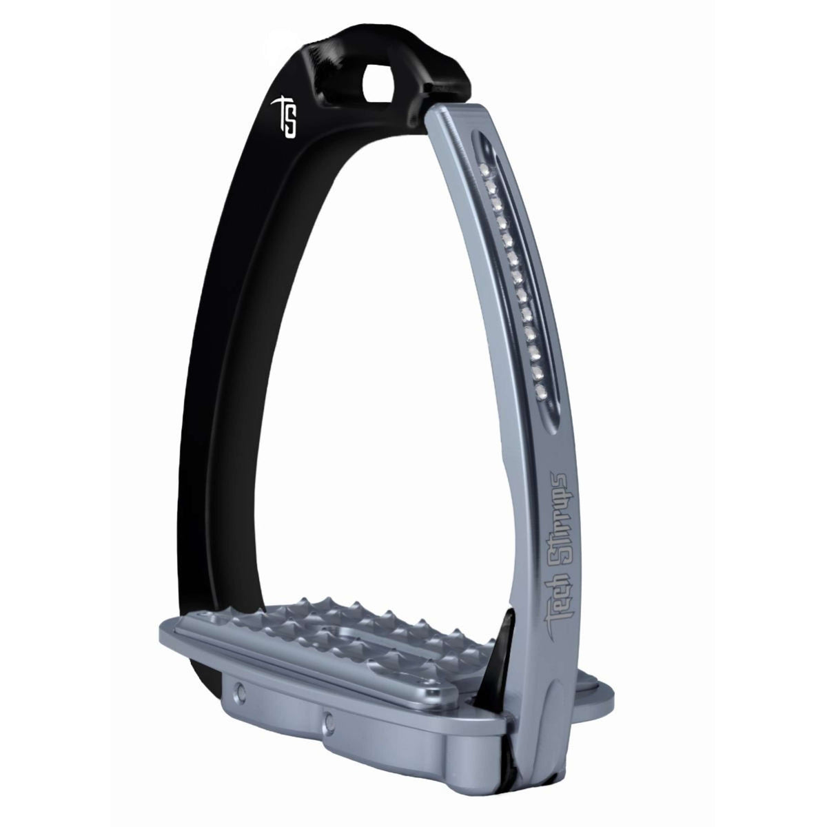 Tech Stirrups Estribos Venice Sloped Evo Swarovski Negro/Titanio