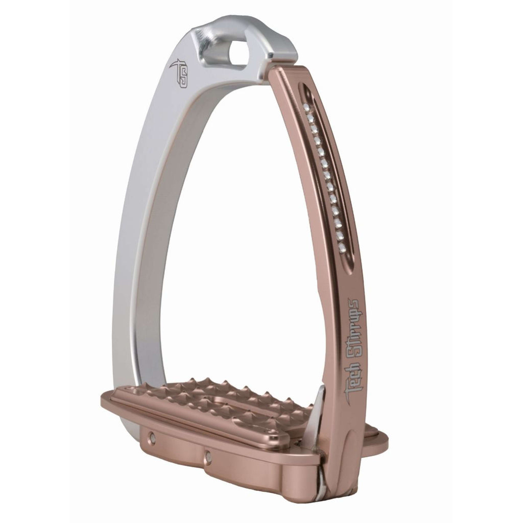 Tech Stirrups Estribos Venice Sloped Evo Swarovski Oro Rosa Plata