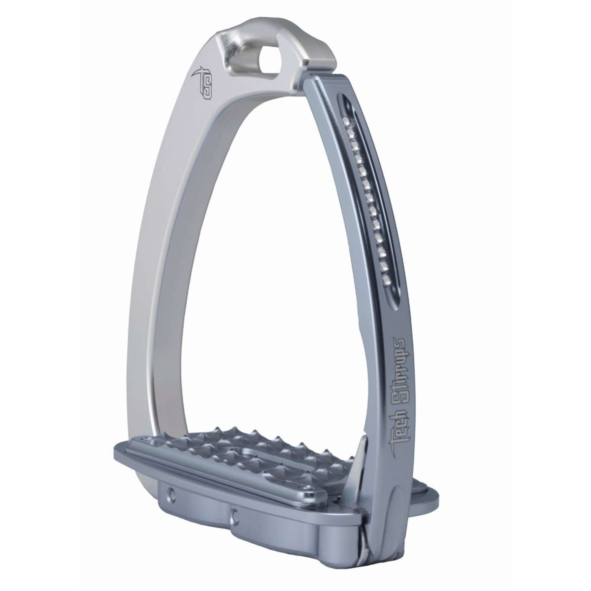 Tech Stirrups Estribos Venice Sloped Evo Swarovski Plata/Titanio