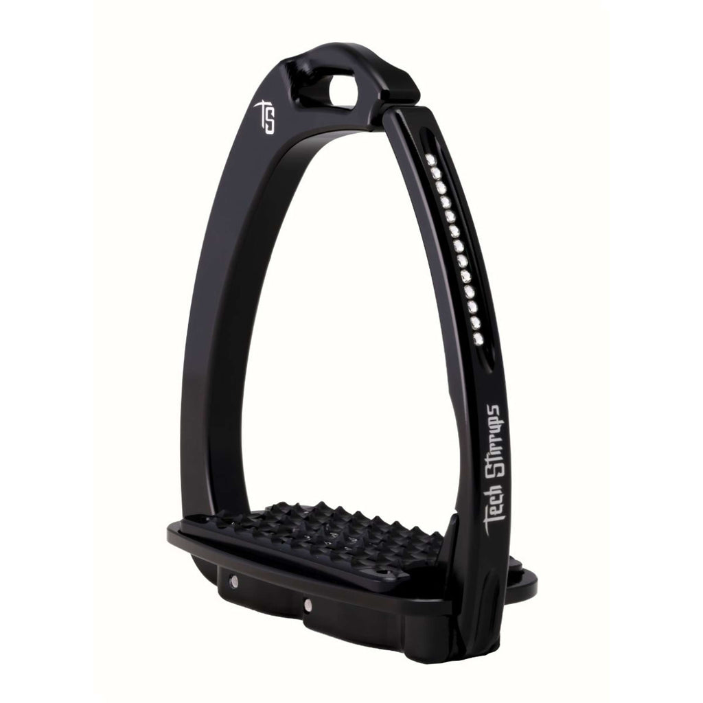 Tech Stirrups Estribos Venice Sloped Evo Swarovski Negro/Negro