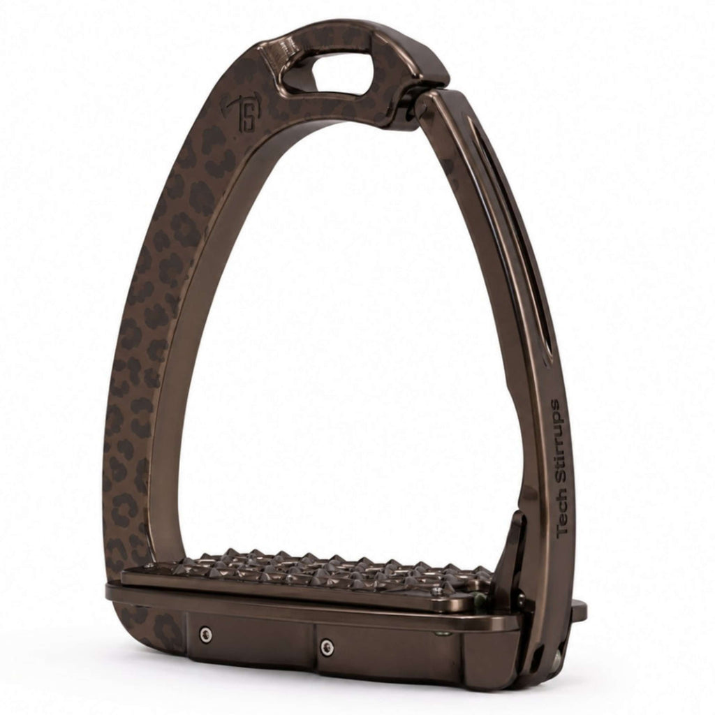 Tech Stirrups Estribos Venice Sloped EVO Leopard Brown