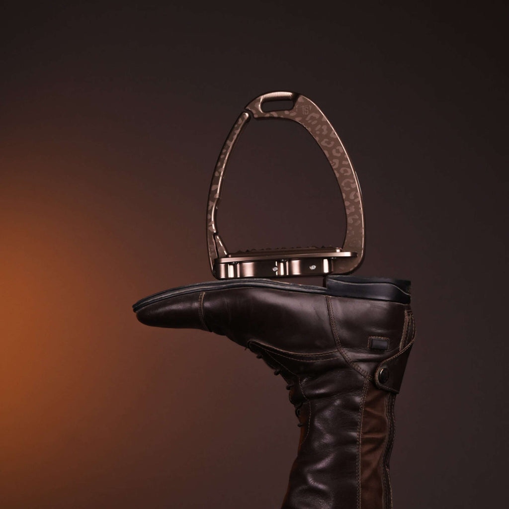 Tech Stirrups Estribos Venice Sloped EVO Leopard Brown