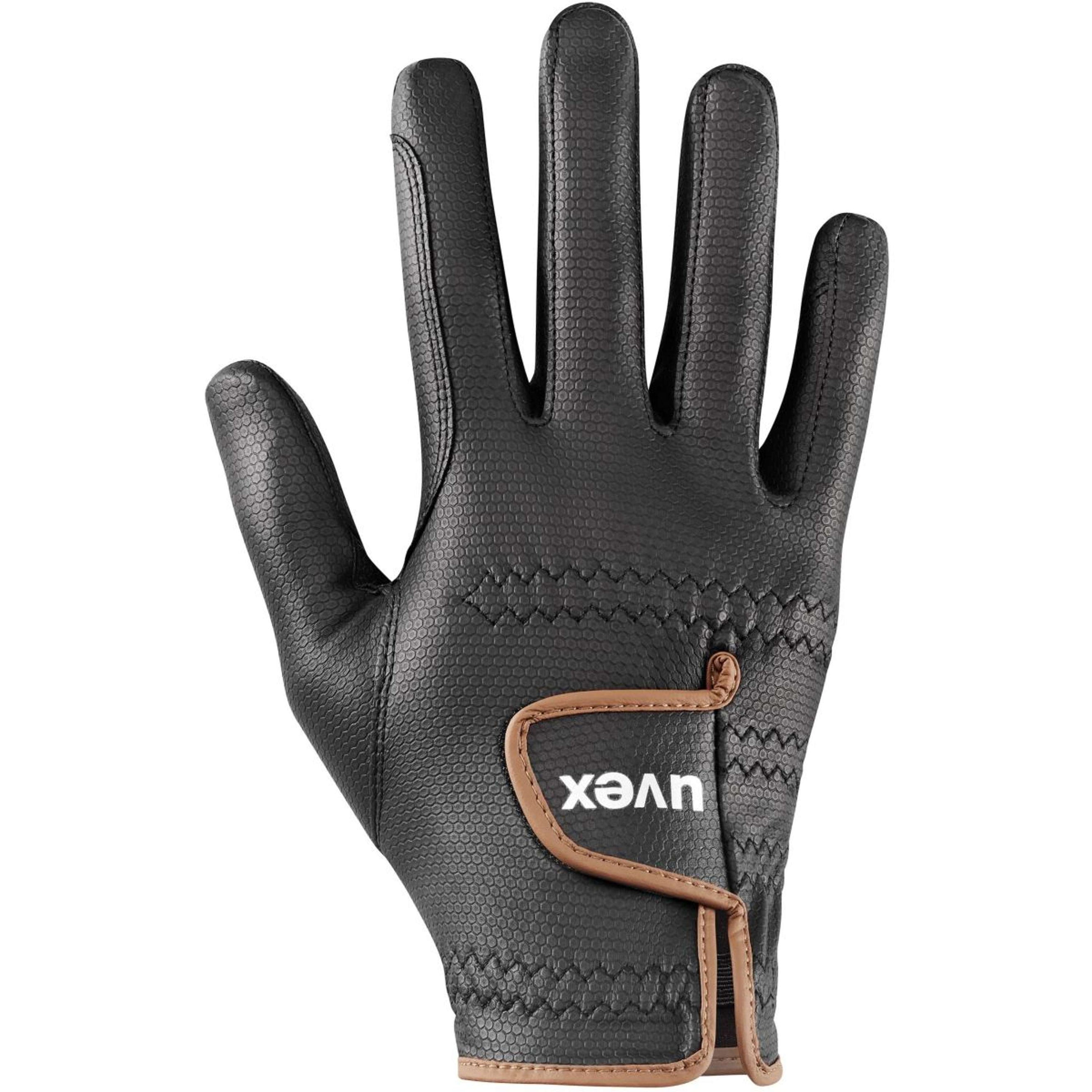Uvex Guantes de Equitación Topstyle Negro/Caramelo