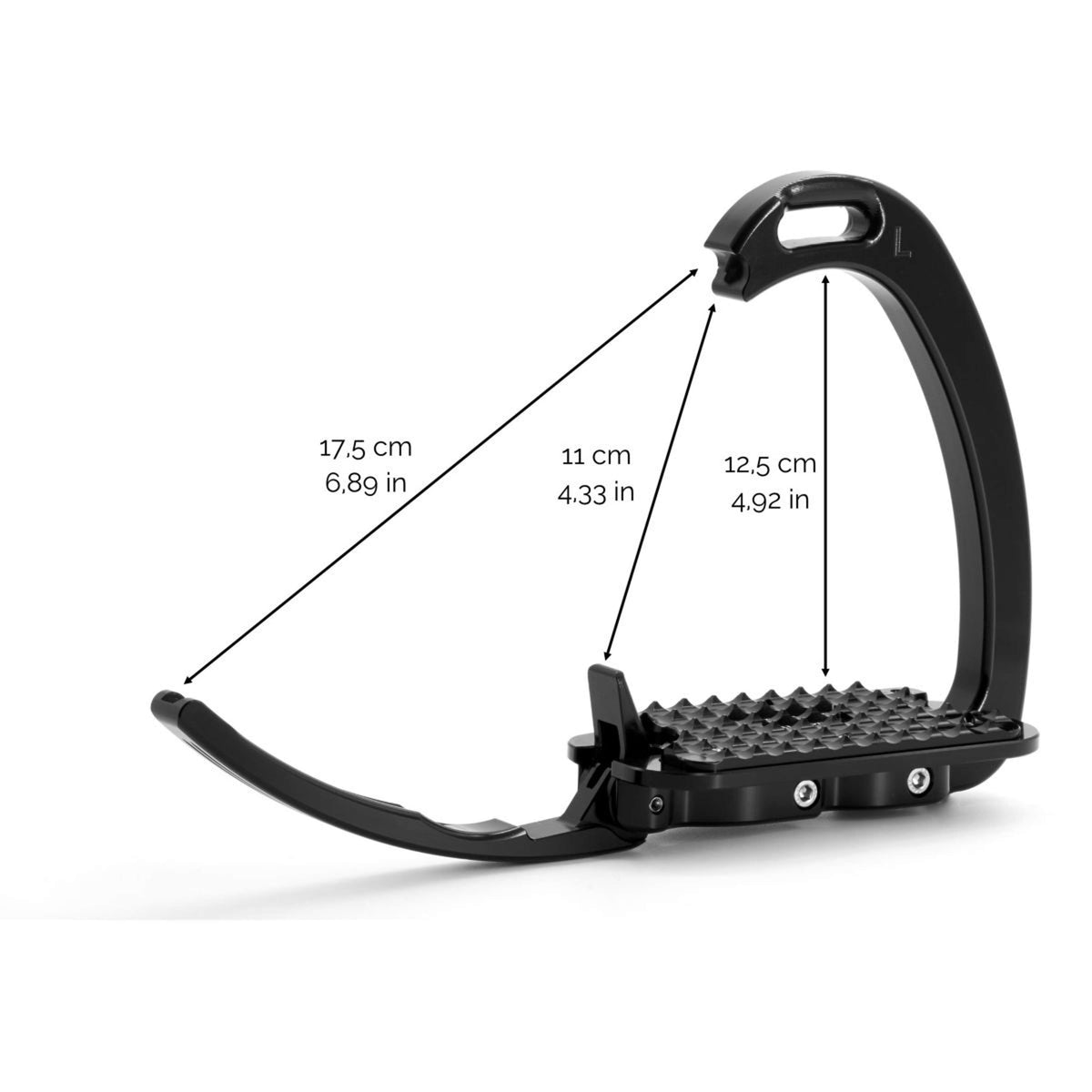 Tech Stirrups Estribos Venice Sloped Doma Negro/Negro