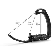 Tech Stirrups Estribos Venice Sloped Doma Negro/Negro