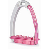 Tech Stirrups Estribos Venice Sloped EVO Plata/Rosa