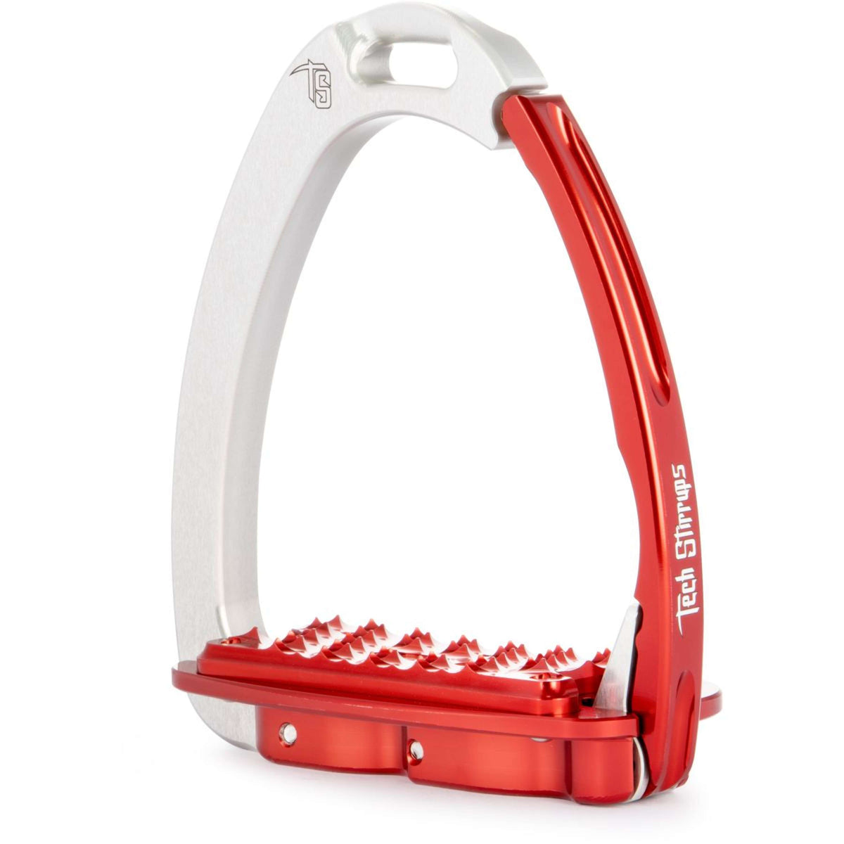 Tech Stirrups Estribos Venice Sloped EVO Plata/Rojo