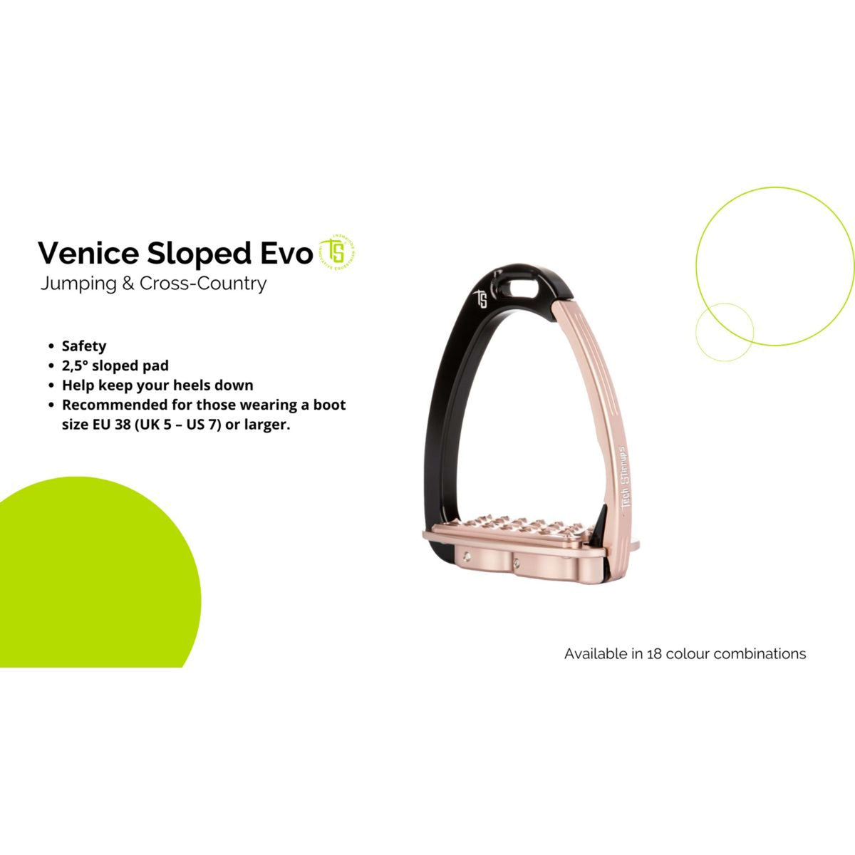 Tech Stirrups Estribos Venice Sloped EVO Negro/Azul
